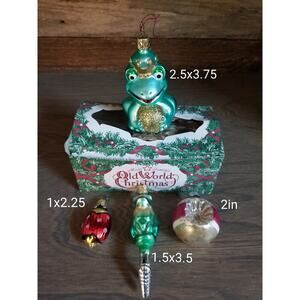 Vintage Old World Glass Hand Blown Christmas Ornaments Lot